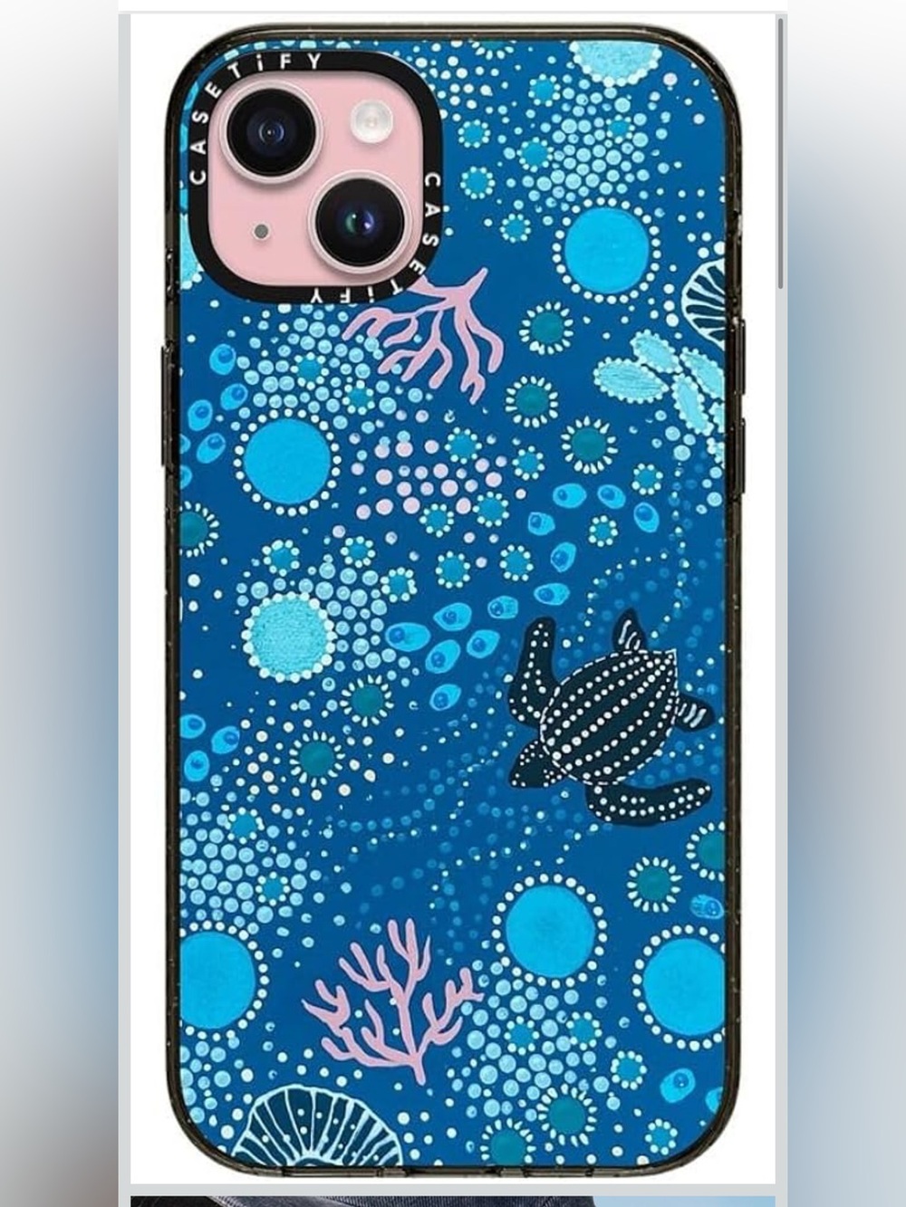 iPhone15 plus Casetify Blue Ocean Pattern Impact Case